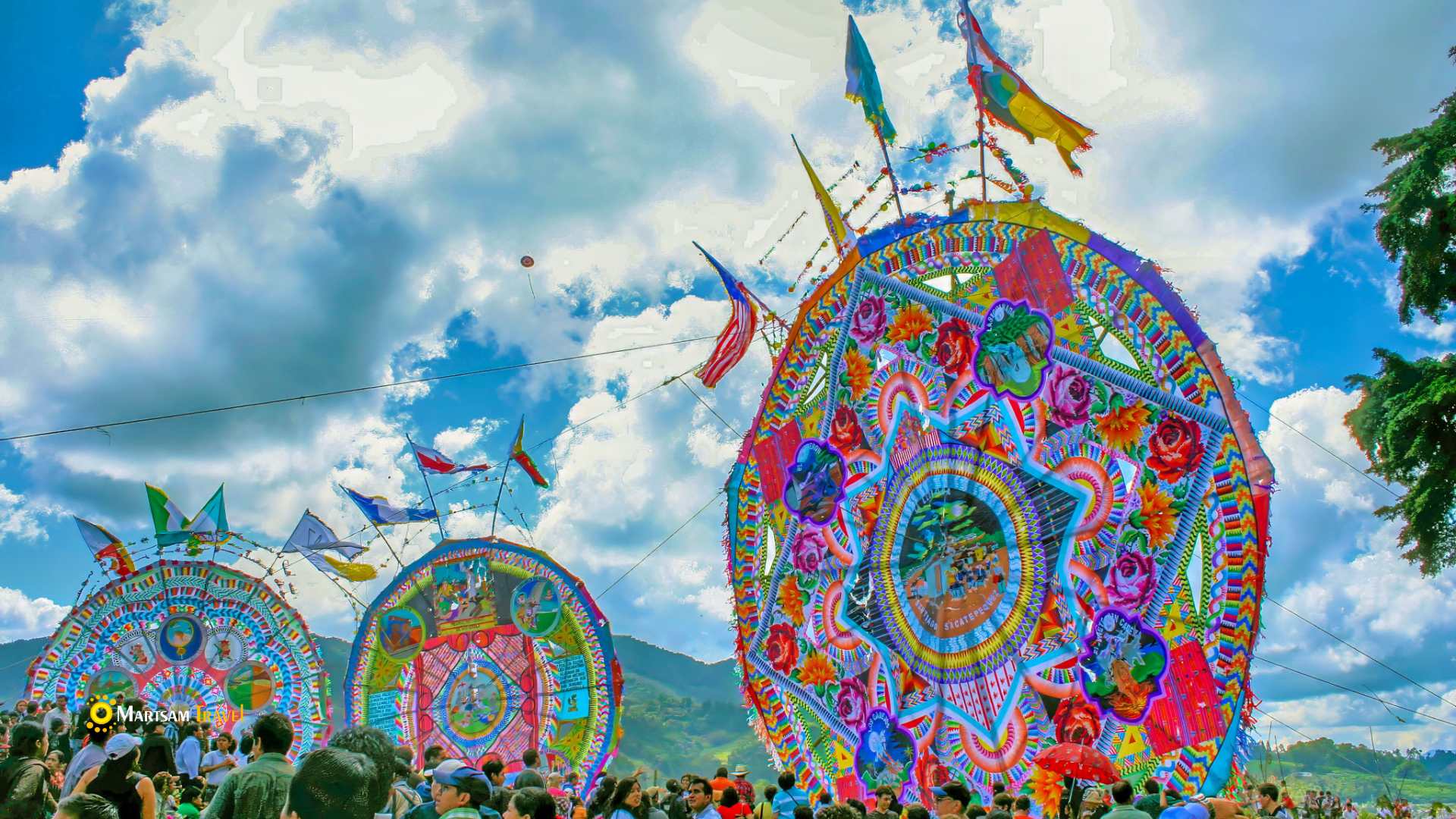 What is the Traditional Guatemalan Feast on All Saints Day? Colorful giant kite soaring in celebration.